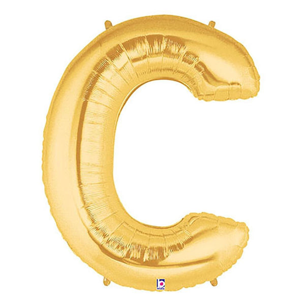 40 inch LETTER C - GOLD MEGALOON - LA Balloons