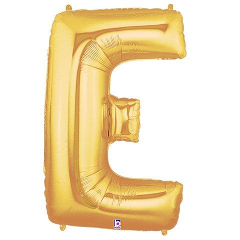 40 inch LETTER E - GOLD MEGALOON - LA Balloons