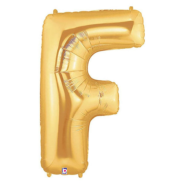 40 inch LETTER F - GOLD MEGALOON - LA Balloons