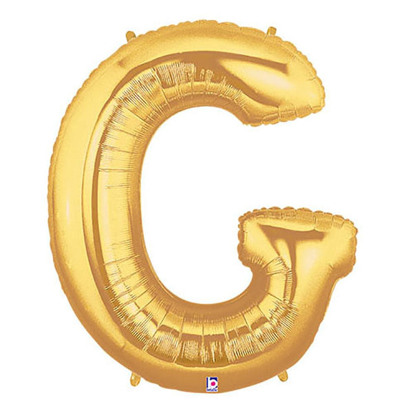 40 inch LETTER G - GOLD MEGALOON - LA Balloons