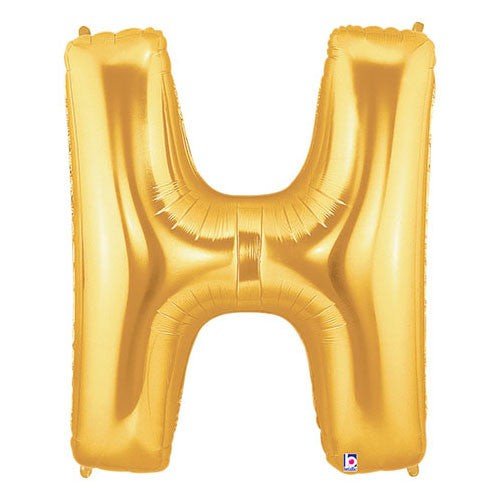 40 inch LETTER H - GOLD MEGALOON - LA Balloons