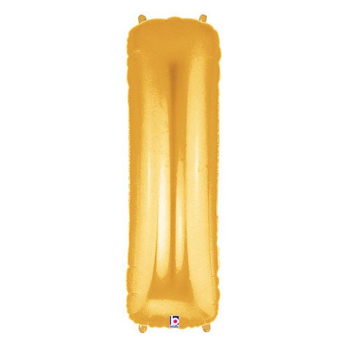 40 inch LETTER I - GOLD MEGALOON - LA Balloons