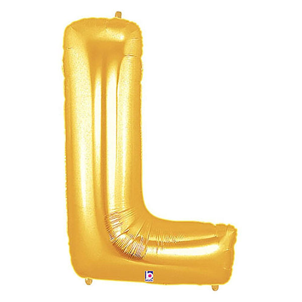 40 inch LETTER L - GOLD MEGALOON - LA Balloons
