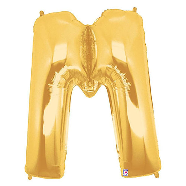 40 inch LETTER M - GOLD MEGALOON - LA Balloons