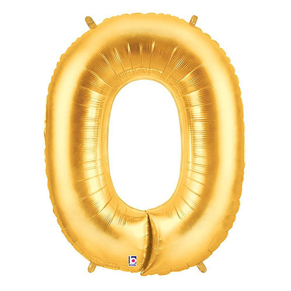 40 inch LETTER O - GOLD MEGALOON - LA Balloons