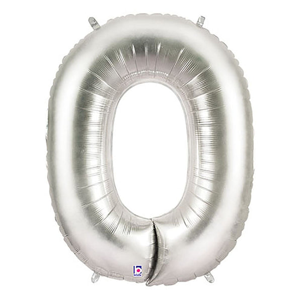 40 inch LETTER O - SILVER MEGALOON - LA Balloons