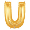 40 inch LETTER U - GOLD MEGALOON - LA Balloons