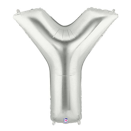 40 inch LETTER Y - SILVER MEGALOON - LA Balloons