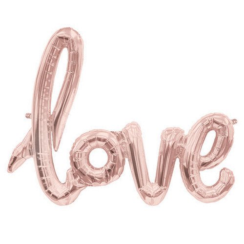 40 inch LOVE SCRIPT - ROSE GOLD (AIR - FILL ONLY) - LA Balloons