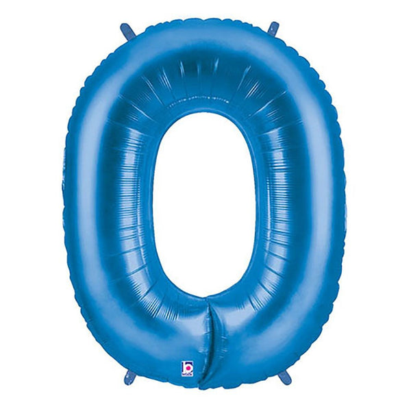 40 inch NUMBER 0 - BLUE MEGALOON - LA Balloons