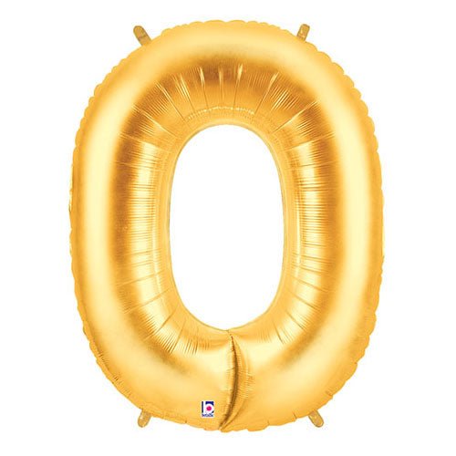 40 inch NUMBER 0 - GOLD MEGALOON - LA Balloons