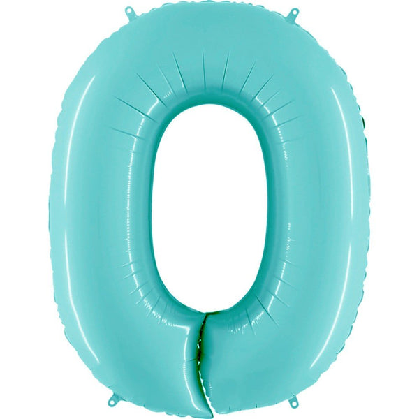 40 inch NUMBER 0 - LIGHT BLUE - LA Balloons