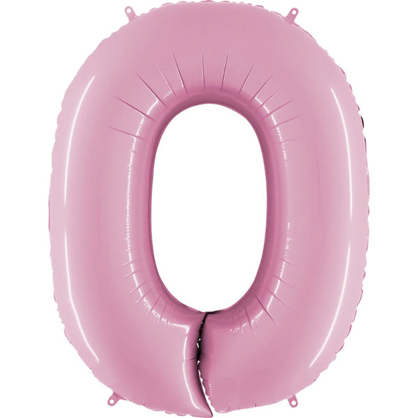 40 inch NUMBER 0 - PINK - LA Balloons