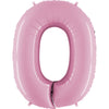 40 inch NUMBER 0 - PINK - LA Balloons