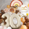 40 inch NUMBER 0 - WHITE SAND MEGALOON - LA Balloons