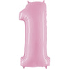 40 inch NUMBER 1 - PINK - LA Balloons