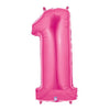 40 inch NUMBER 1 - PINK MEGALOON - LA Balloons