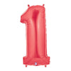 40 inch NUMBER 1 - RED MEGALOON - LA Balloons