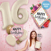 40 inch NUMBER 1 - WHITE SAND MEGALOON - LA Balloons
