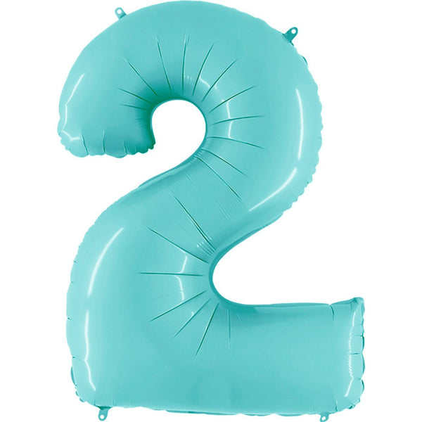 40 inch NUMBER 2 - LIGHT BLUE - LA Balloons