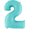40 inch NUMBER 2 - LIGHT BLUE - LA Balloons