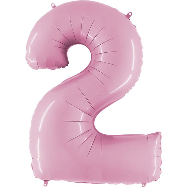 40 inch NUMBER 2 - PINK - LA Balloons