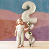 40 inch NUMBER 2 - WHITE SAND MEGALOON - LA Balloons