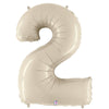 40 inch NUMBER 2 - WHITE SAND MEGALOON - LA Balloons