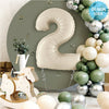 40 inch NUMBER 2 - WHITE SAND MEGALOON - LA Balloons