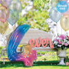 40 inch NUMBER 3 - OPAL RAINBOW MEGALOON - LA Balloons