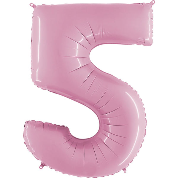40 inch NUMBER 5 - PINK - LA Balloons