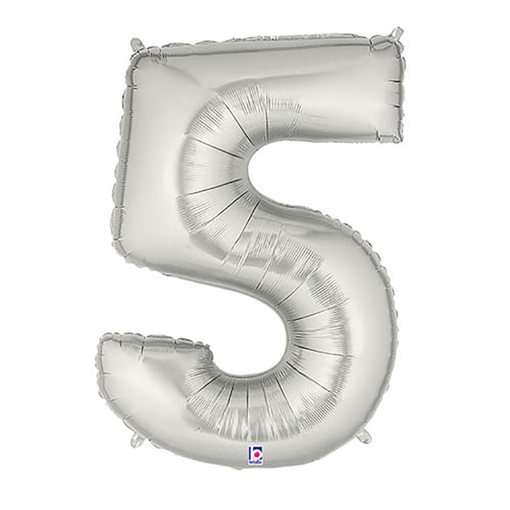 40 inch NUMBER 5 - SILVER MEGALOON