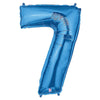 40 inch NUMBER 7 - BLUE MEGALOON - LA Balloons