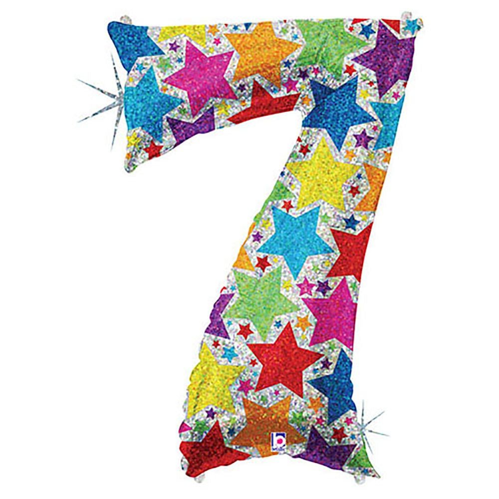 40 inch NUMBER 7 - HOLOGRAPHIC DESIGNER MEGALOON