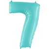 40 inch NUMBER 7 - LIGHT BLUE - LA Balloons