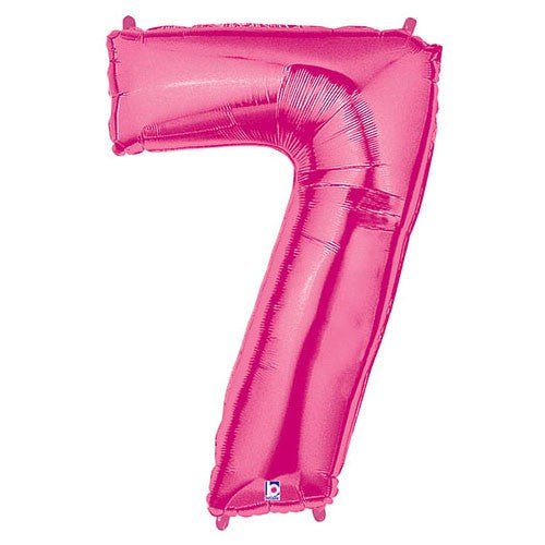 40 inch NUMBER 7 - PINK MEGALOON - LA Balloons