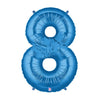 40 inch NUMBER 8 - BLUE MEGALOON - LA Balloons