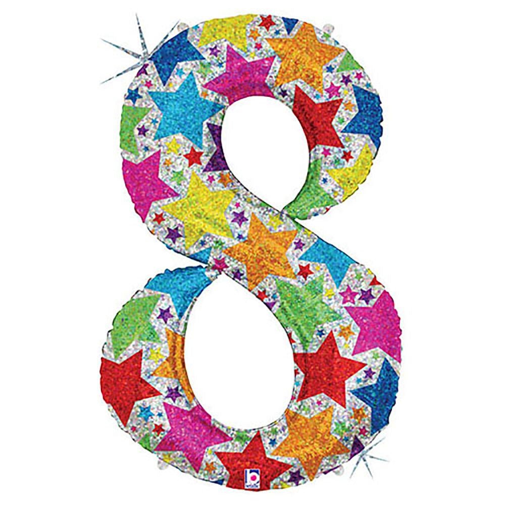 40 inch NUMBER 8 - HOLOGRAPHIC DESIGNER MEGALOON