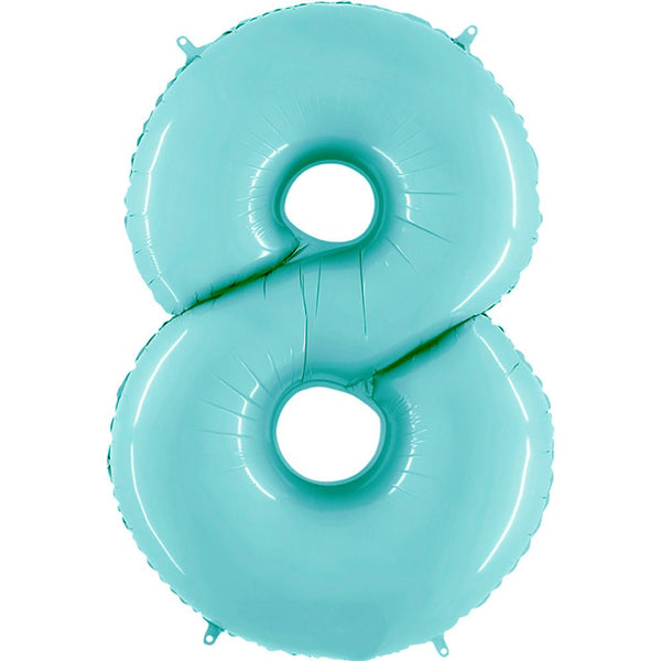 40 inch NUMBER 8 - LIGHT BLUE - LA Balloons