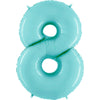 40 inch NUMBER 8 - LIGHT BLUE - LA Balloons