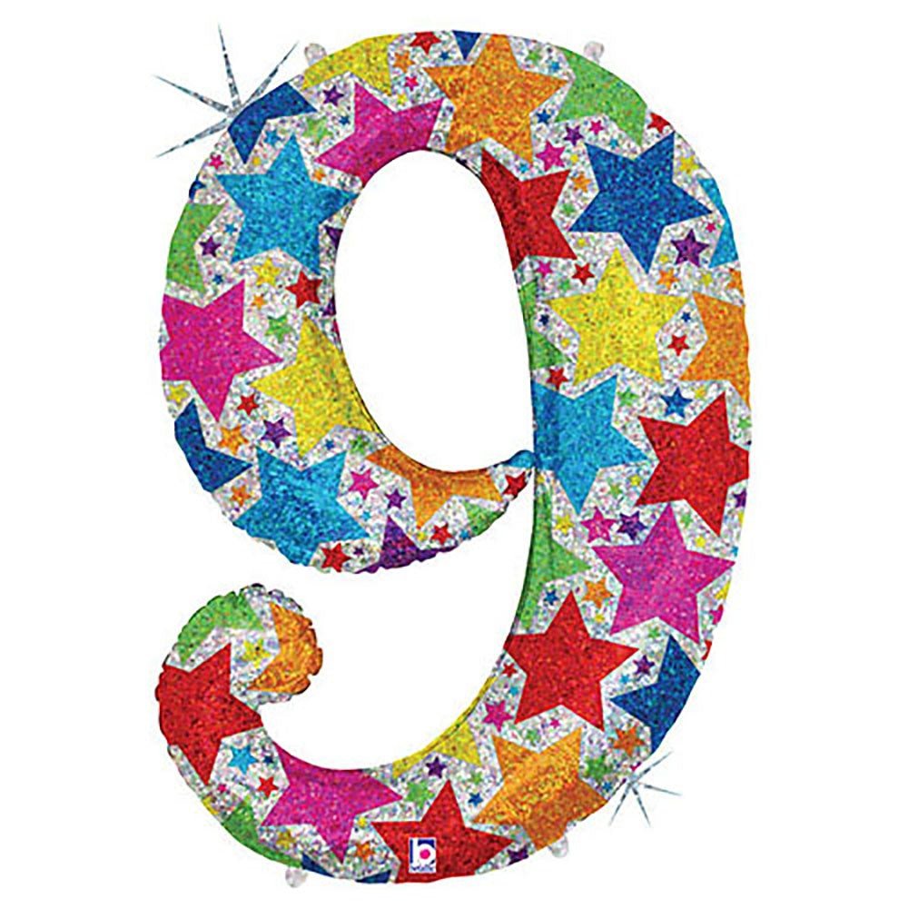 40 inch NUMBER 9 - HOLOGRAPHIC DESIGNER MEGALOON