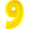 40 inch NUMBER 9 - YELLOW - LA Balloons