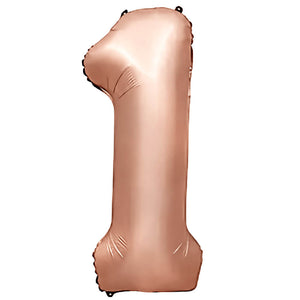Party Brands 32 inch NUMBER 1 - METAL BALLOONS - ROSE GOLD Foil Balloon 400054-PB-U