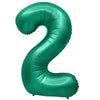 Party Brands 32 inch NUMBER 2 - METAL BALLOONS - GREEN Foil Balloon 400056-PB-U