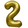 Party Brands 32 inch NUMBER 2 - METAL BALLOONS - VINTAGE GOLD Foil Balloon 400058-PB-U
