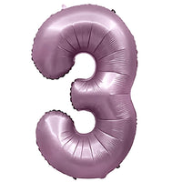 Party Brands 32 inch NUMBER 3 - METAL BALLOONS - PURPLE LILAC Foil Balloon 400065-PB-U