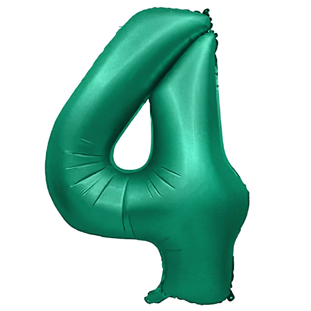 Party Brands 32 inch NUMBER 4 - METAL BALLOONS - GREEN Foil Balloon 400066-PB-U