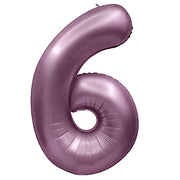 Party Brands 32 inch NUMBER 6 - METAL BALLOONS - PURPLE LILAC Foil Balloon 400080-PB-U