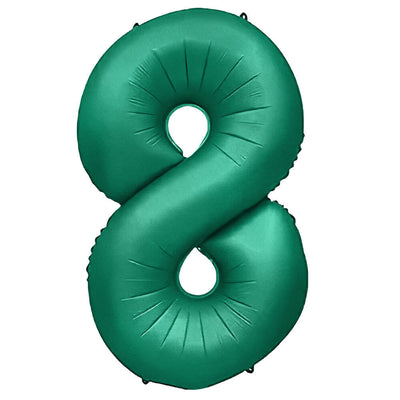 Party Brands 32 inch NUMBER 8 - METAL BALLOONS - GREEN Foil Balloon 400086-PB-U