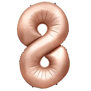 Party Brands 32 inch NUMBER 8 - METAL BALLOONS - ROSE GOLD Foil Balloon 400089-PB-U